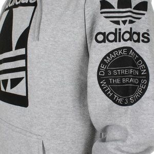 adidas men's original trefoil street graphic front pocket hoodie